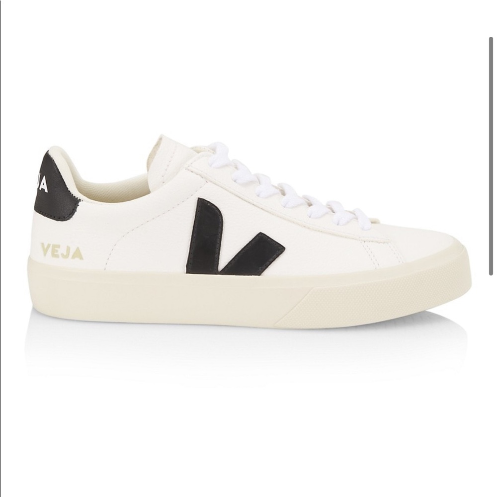 Veja Women’s White Sneakers with Black V Logo